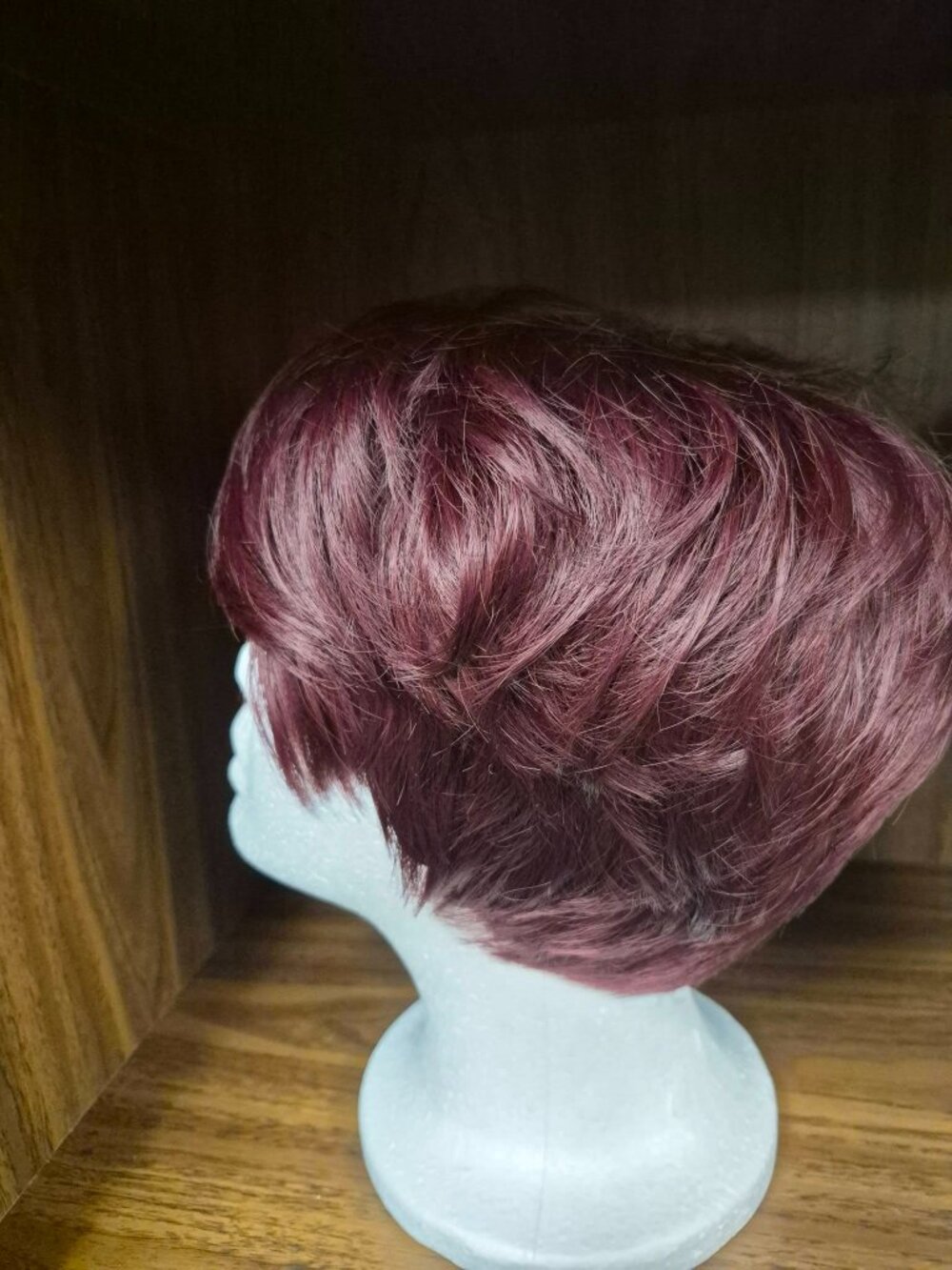 NEW! Gorgeous Redwine color pixie cute stylish wig!!